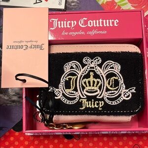 Juicy Couture Black and Pink Wallet